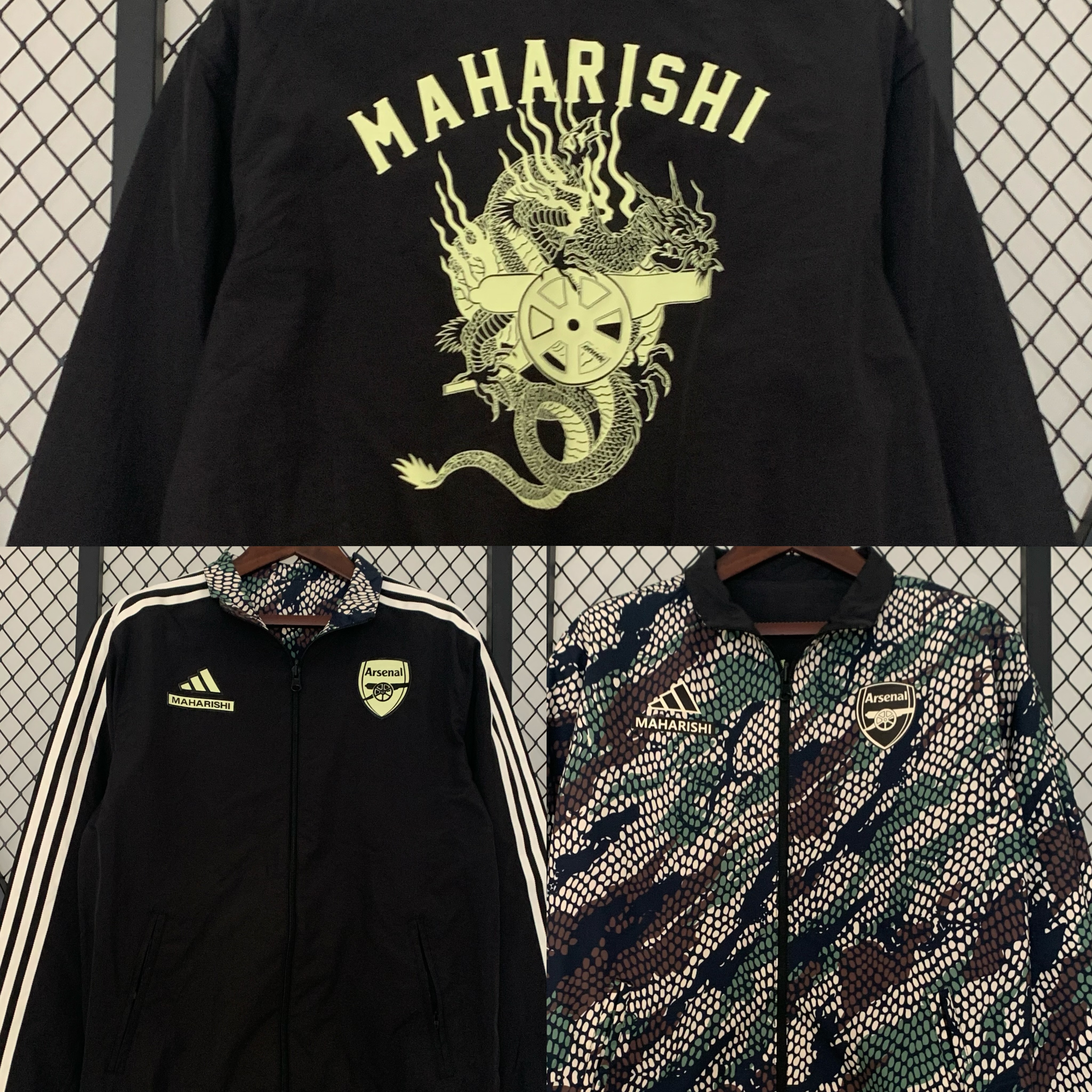 Arsenal x M.A.H.A R.I.S.H.I Limited Edition 23-24 Player Reversible Windbreaker